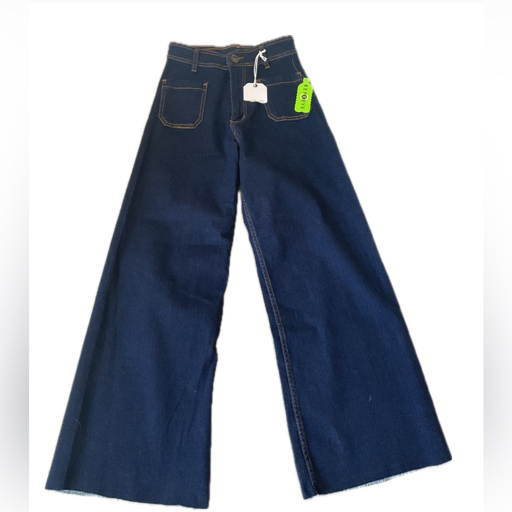 NWT Flying Angel Stylish Dark Wide -Leg Sailors jeans.